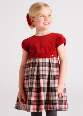 Mayoral παιδικό καρό κόκκινο φόρεμα 12-04956-010